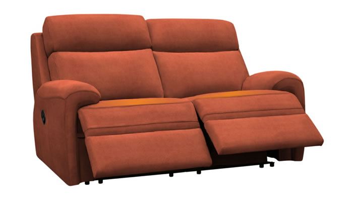 G Plan Hardy 2 Seater Electric Double Recliner Heated Seats Plush Umber